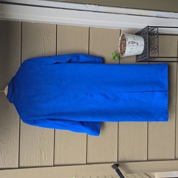 ASOS DESIGN smart dad coat in cobalt 2 XS NEW oversized - Picture 14 of 15